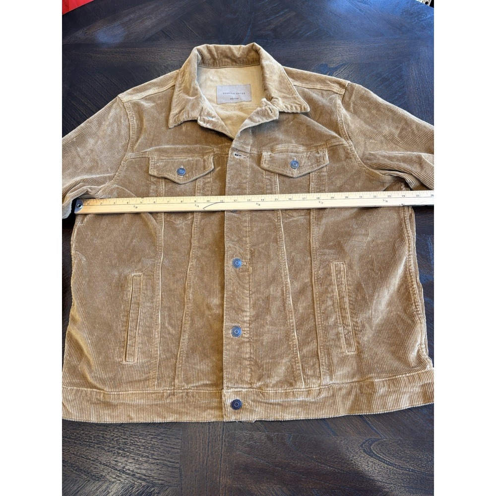 Denver Hayes Blue Jean Jacket‎ Wide Wale Corduroy Camel Colored Men's Size XXL - Picture 9 of 10